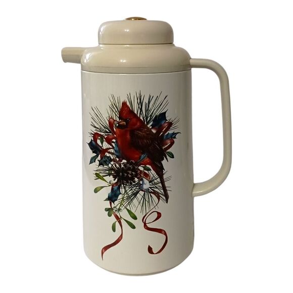 Lenox Winter Greetings Thermal Carafe Pitcher Insulated Cardinal Christmas Snow. - Picture 8 of 16